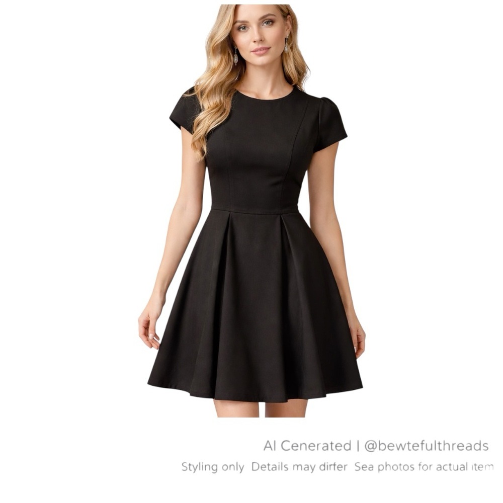 Parisian Fit & Flare Little Black Dress Quiet Luxury
